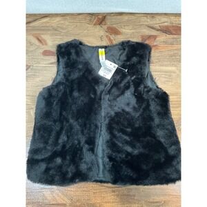 Epic Threads Girls Black Faux Fur Vest Size 3T NWT